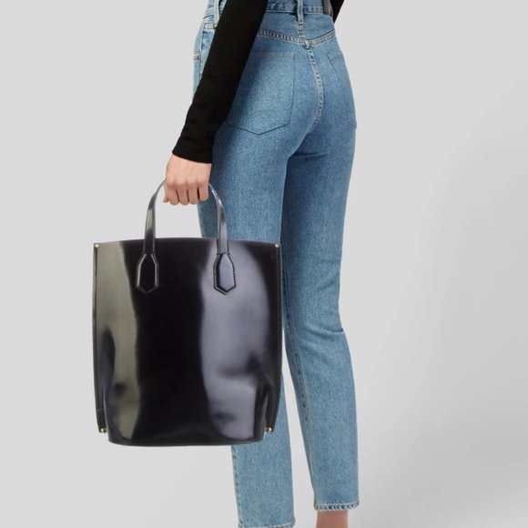 TRADEMARK Tall Leather Tote - Picture 1 of 9